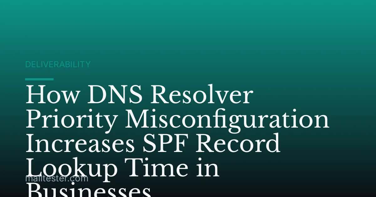 How DNS Resolver Priority Misconfiguration Increases SPF Record Lookup Time in Businesses