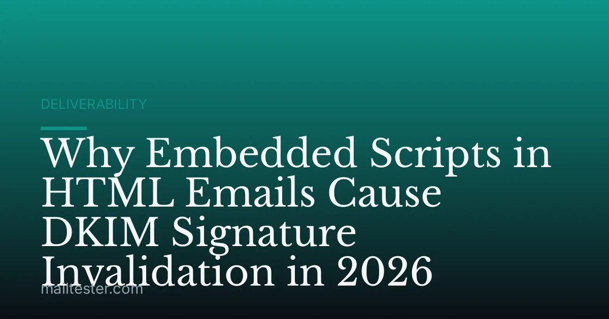 Why Embedded Scripts in HTML Emails Cause DKIM Signature Invalidation in 2026