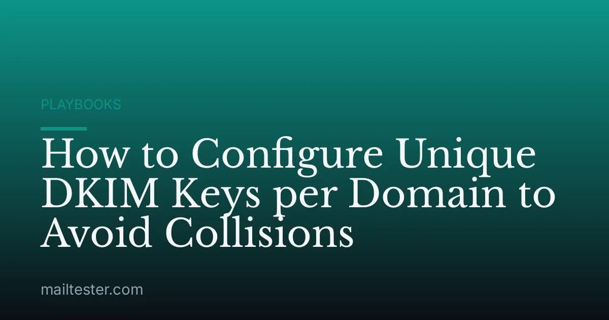 How to Configure Unique DKIM Keys per Domain to Avoid Collisions