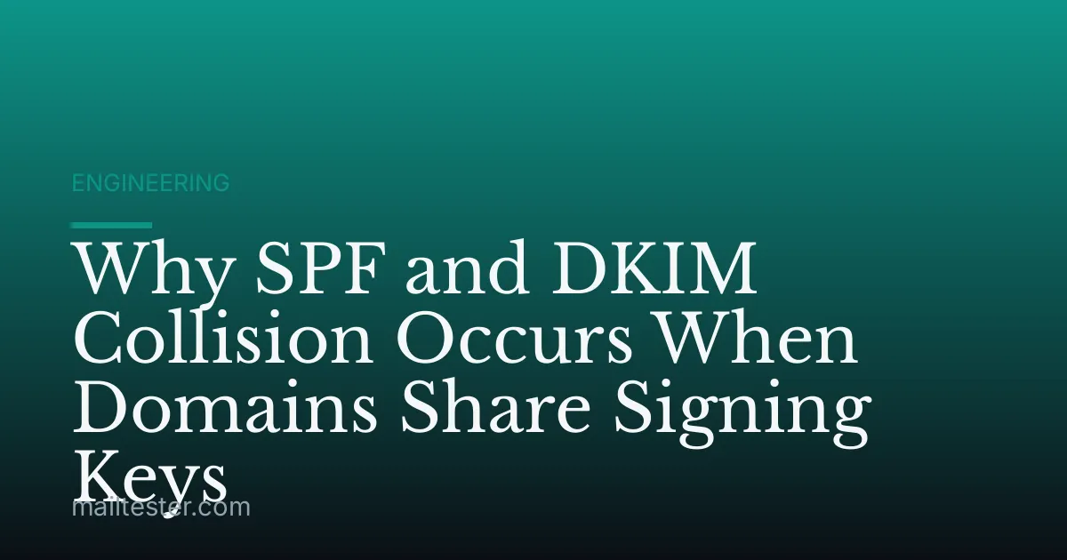Why SPF and DKIM Collision Occurs When Domains Share Signing Keys