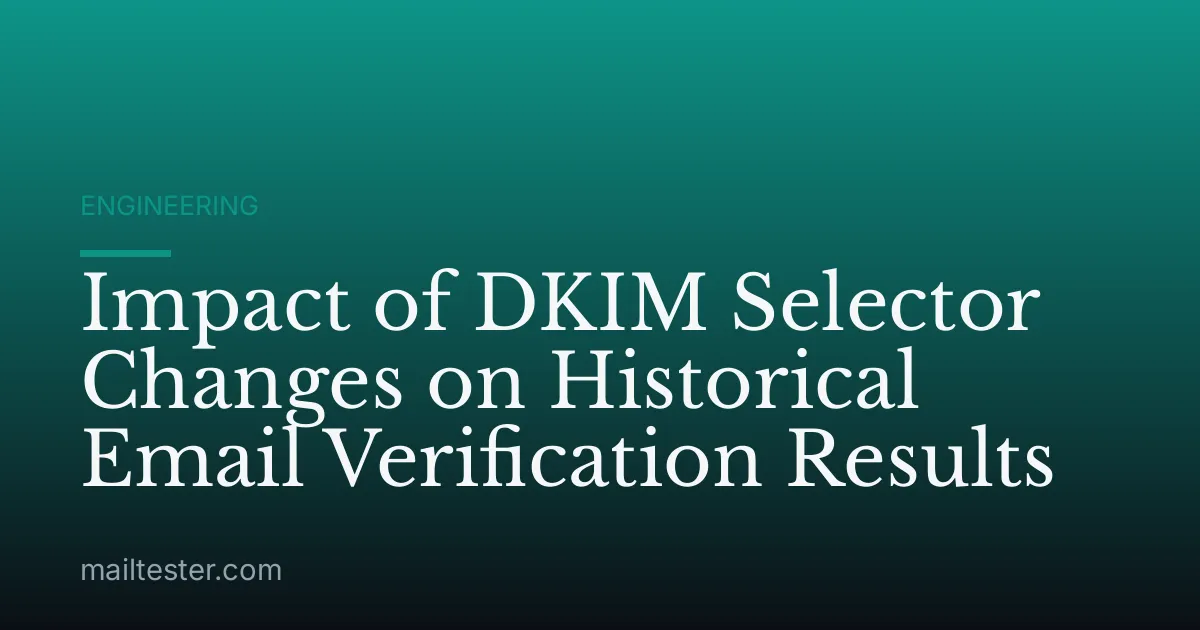 Impact of DKIM Selector Changes on Historical Email Verification Results
