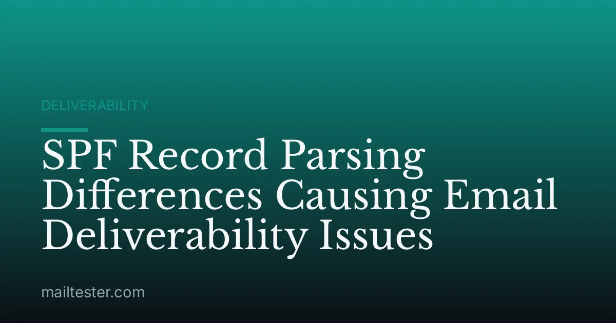 SPF Record Parsing Differences Causing Email Deliverability Issues