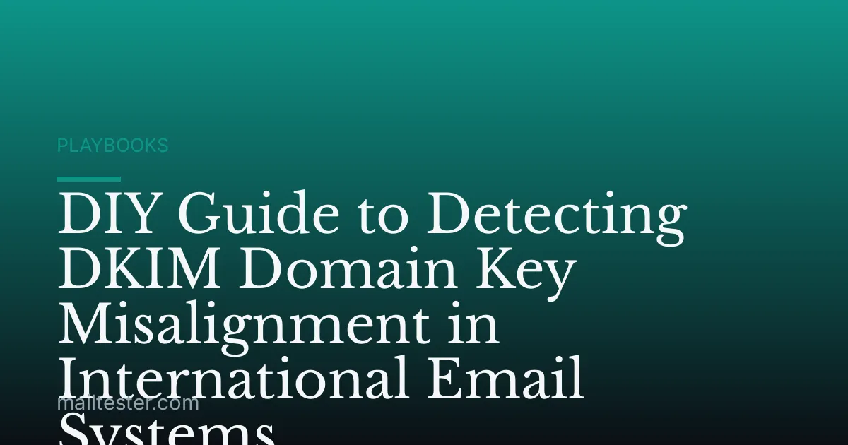 DIY Guide to Detecting DKIM Domain Key Misalignment in International Email Systems