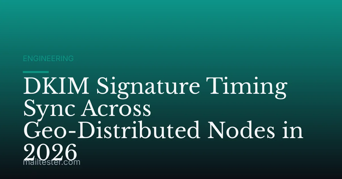 DKIM Signature Timing Sync Across Geo-Distributed Nodes in 2026