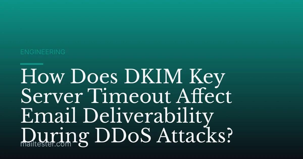 How Does DKIM Key Server Timeout Affect Email Deliverability During DDoS Attacks?