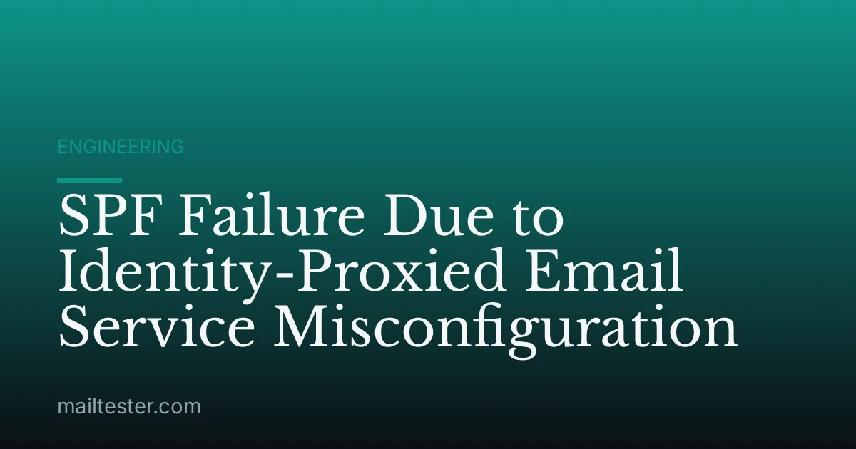 SPF Failure Due to Identity-Proxied Email Service Misconfiguration