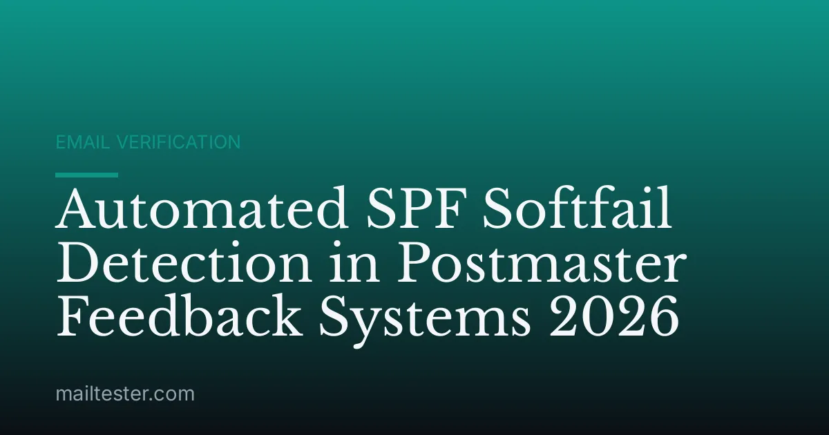 Automated SPF Softfail Detection in Postmaster Feedback Systems 2026