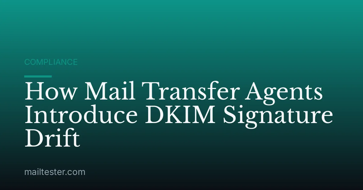 How Mail Transfer Agents Introduce DKIM Signature Drift
