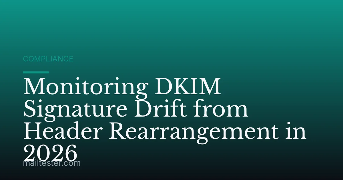 Monitoring DKIM Signature Drift from Header Rearrangement in 2026
