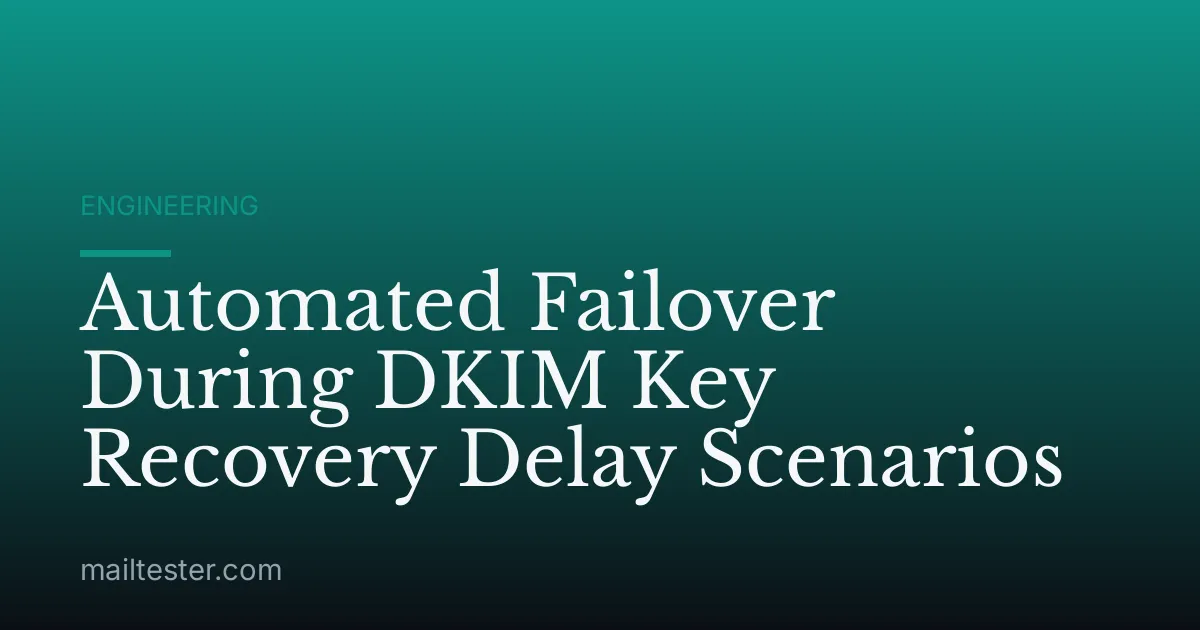 Automated Failover During DKIM Key Recovery Delay Scenarios