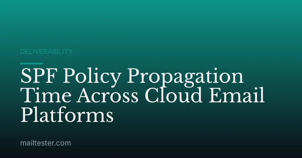 SPF Policy Propagation Time Across Cloud Email Platforms