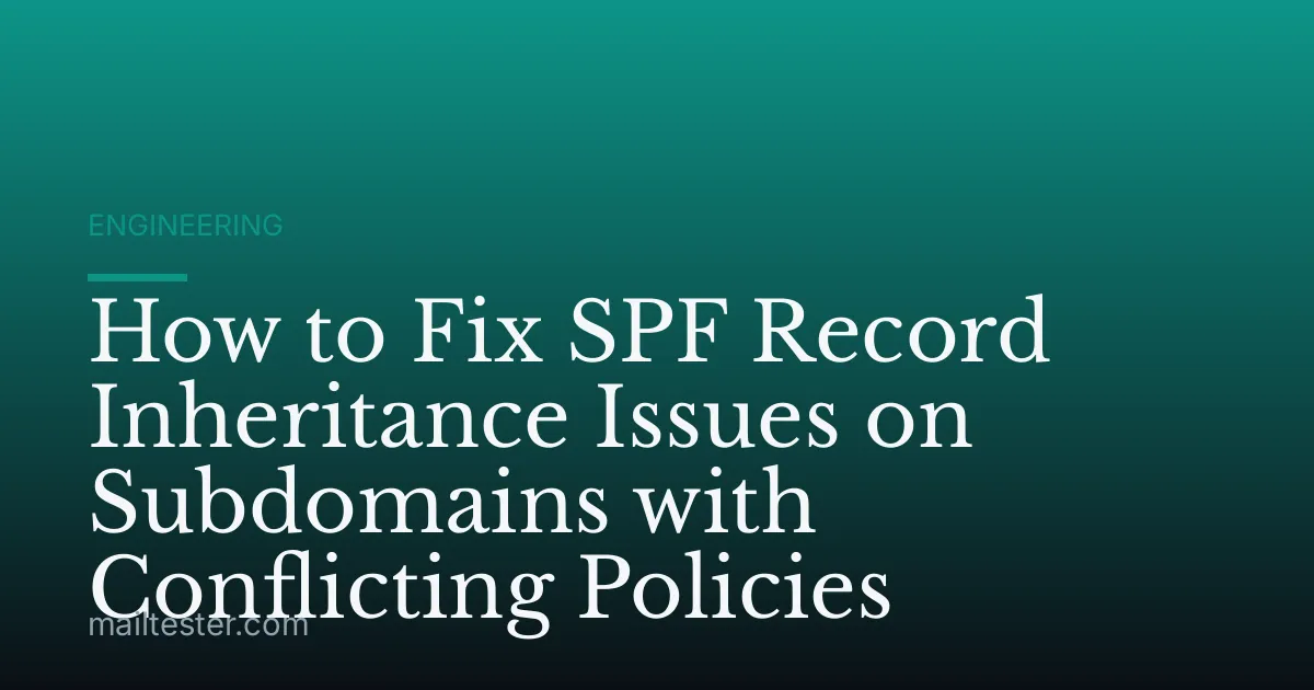 How to Fix SPF Record Inheritance Issues on Subdomains with Conflicting Policies