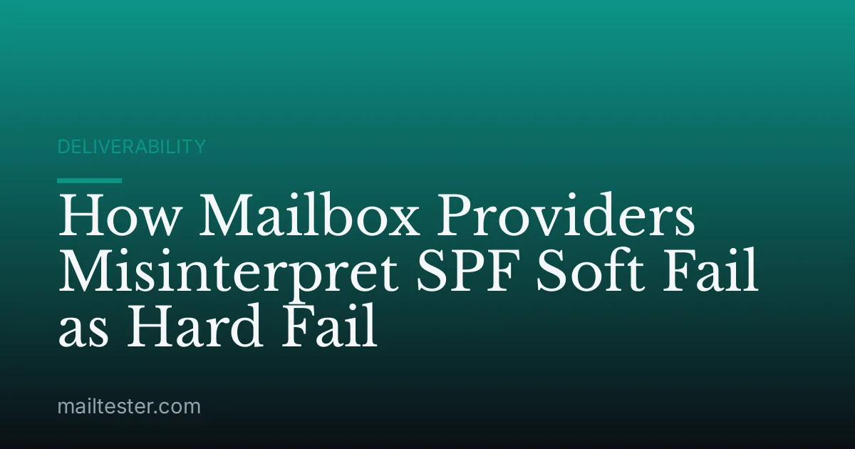 How Mailbox Providers Misinterpret SPF Soft Fail as Hard Fail