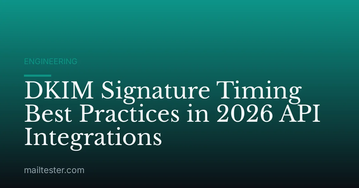 DKIM Signature Timing Best Practices in 2026 API Integrations