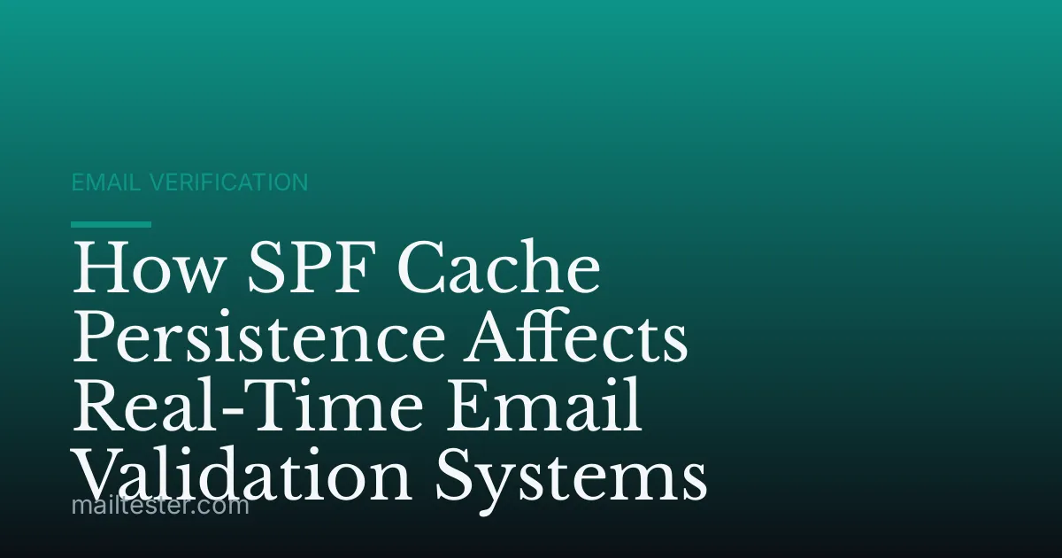 How SPF Cache Persistence Affects Real-Time Email Validation Systems