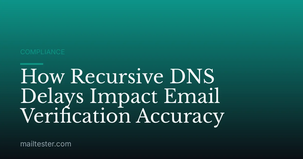 How Recursive DNS Delays Impact Email Verification Accuracy