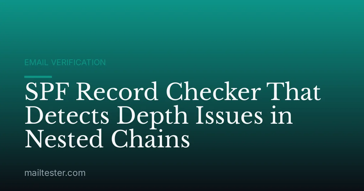 SPF Record Checker That Detects Depth Issues in Nested Chains