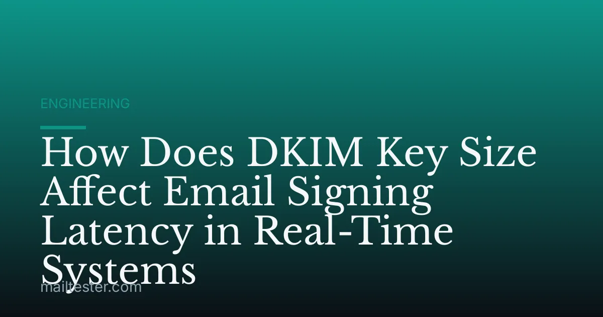 How Does DKIM Key Size Affect Email Signing Latency in Real-Time Systems
