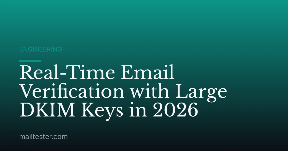 Real-Time Email Verification with Large DKIM Keys in 2026