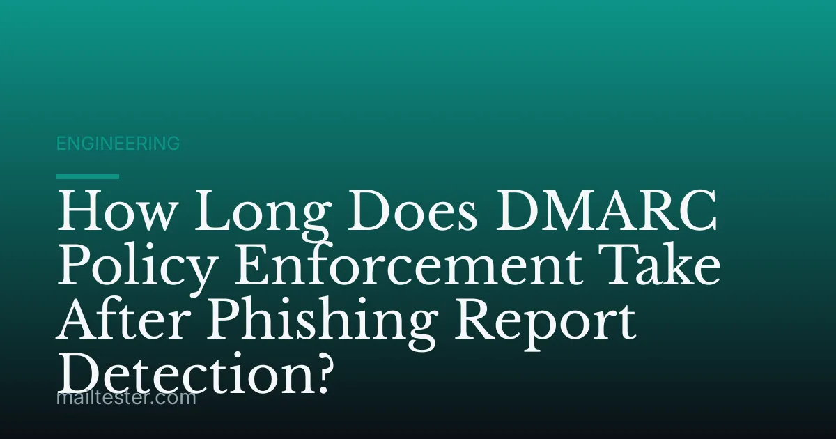 How Long Does DMARC Policy Enforcement Take After Phishing Report Detection?
