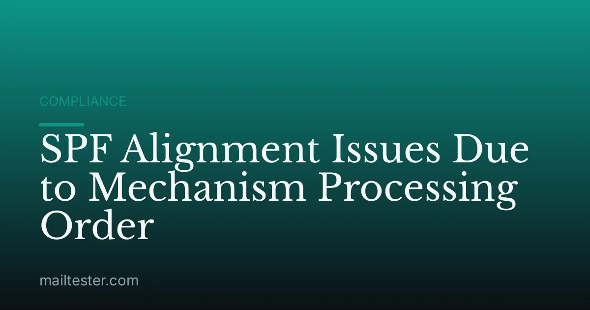 SPF Alignment Issues Due to Mechanism Processing Order