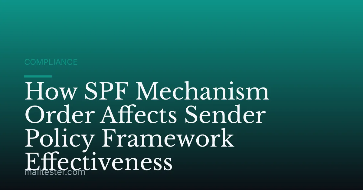 How SPF Mechanism Order Affects Sender Policy Framework Effectiveness