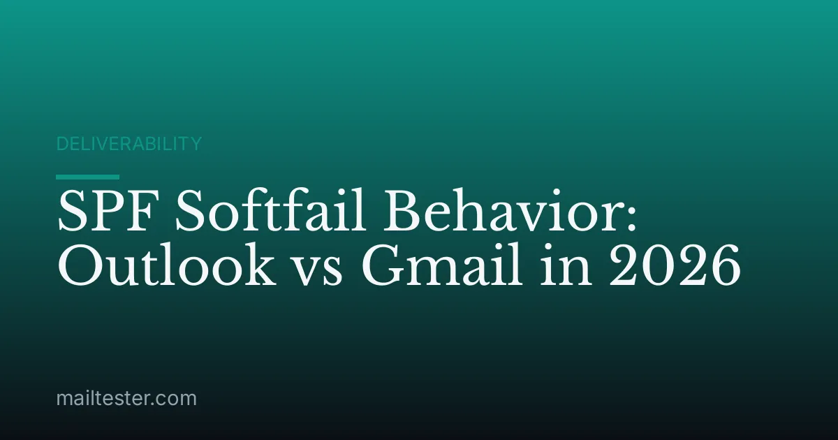 SPF Softfail Behavior: Outlook vs Gmail in 2026