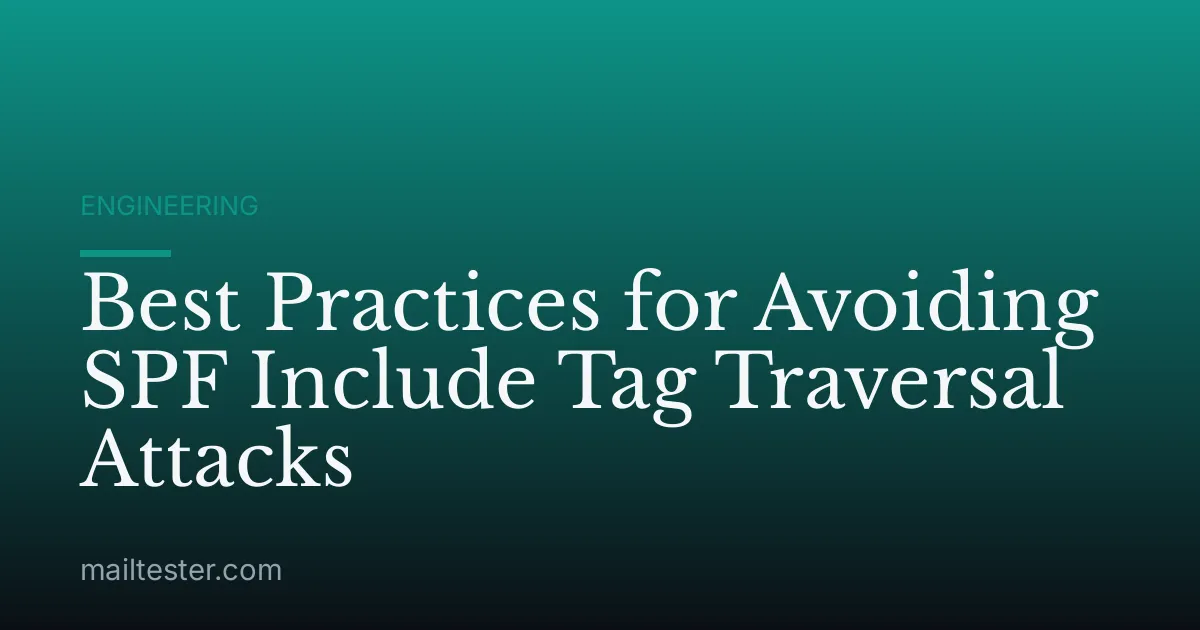 Best Practices for Avoiding SPF Include Tag Traversal Attacks