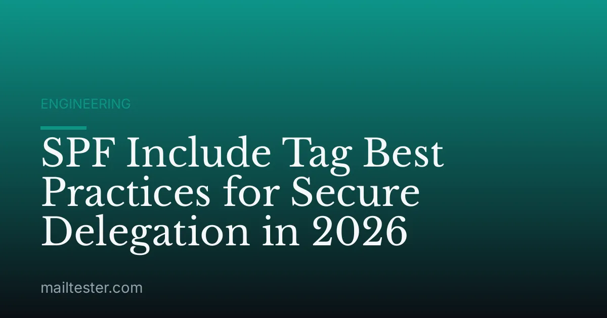SPF Include Tag Best Practices for Secure Delegation in 2026