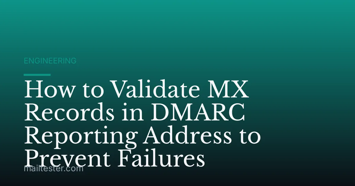 How to Validate MX Records in DMARC Reporting Address to Prevent Failures