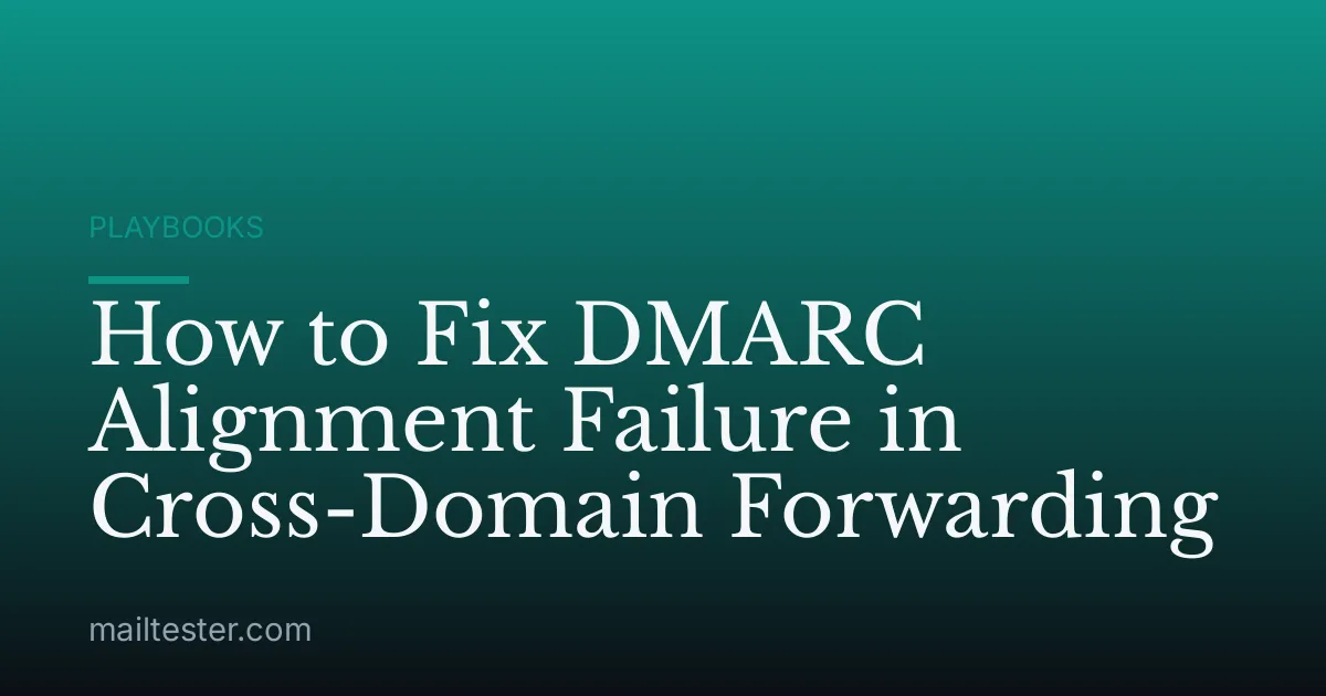 How to Fix DMARC Alignment Failure in Cross-Domain Forwarding
