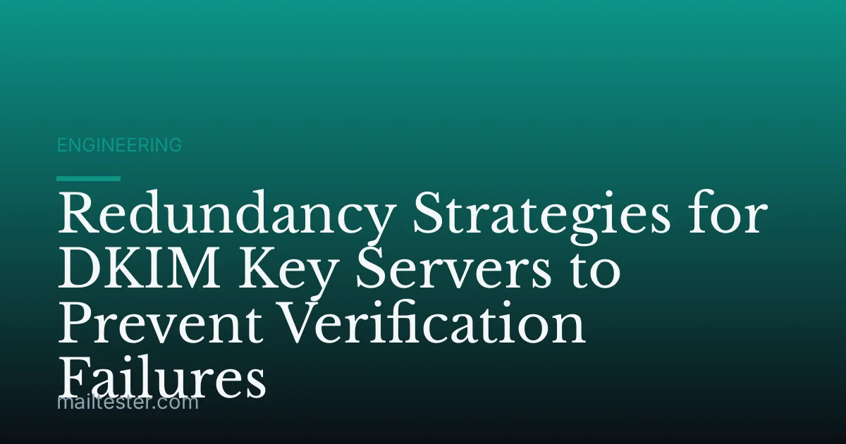 Redundancy Strategies for DKIM Key Servers to Prevent Verification Failures