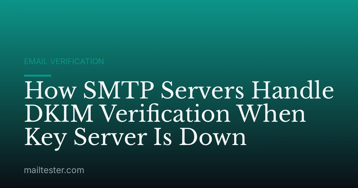 How SMTP Servers Handle DKIM Verification When Key Server Is Down