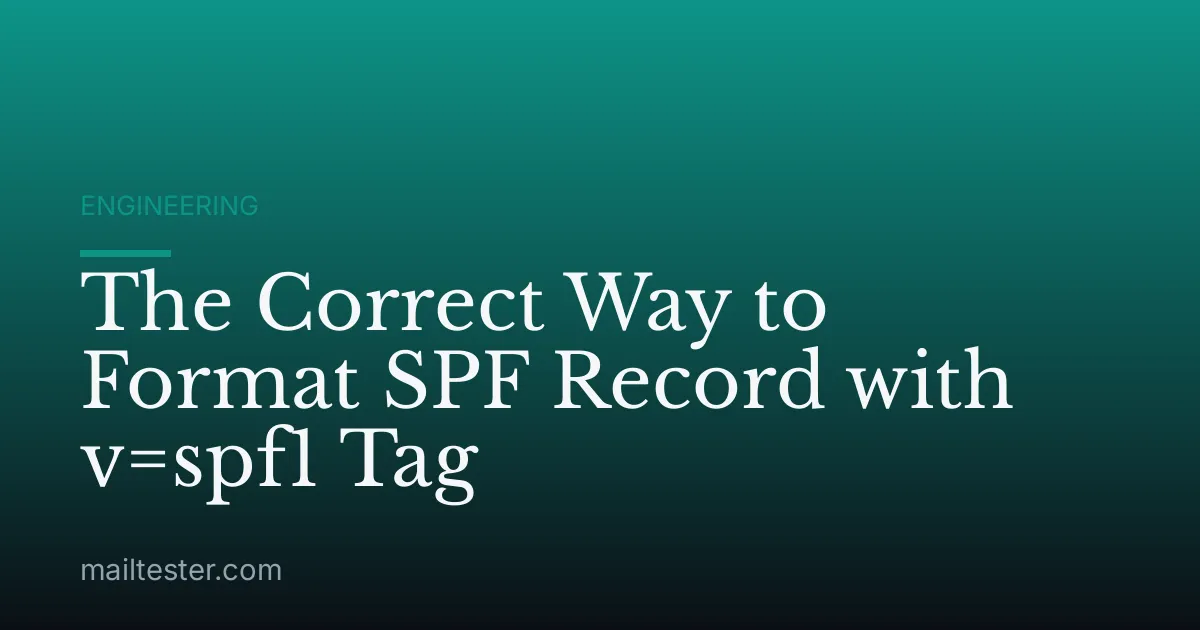 The Correct Way to Format SPF Record with v=spf1 Tag