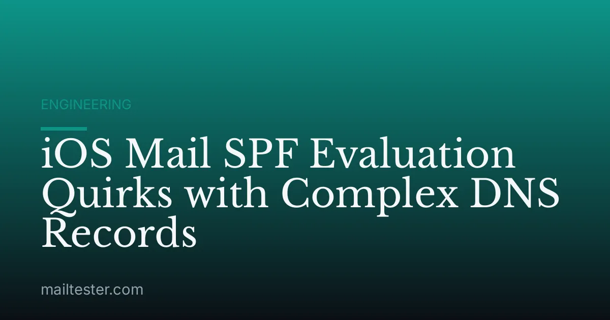 iOS Mail SPF Evaluation Quirks with Complex DNS Records