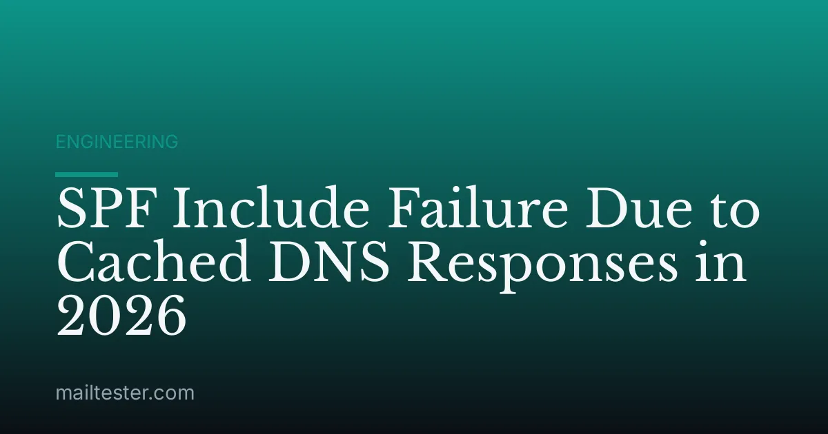 SPF Include Failure Due to Cached DNS Responses in 2026