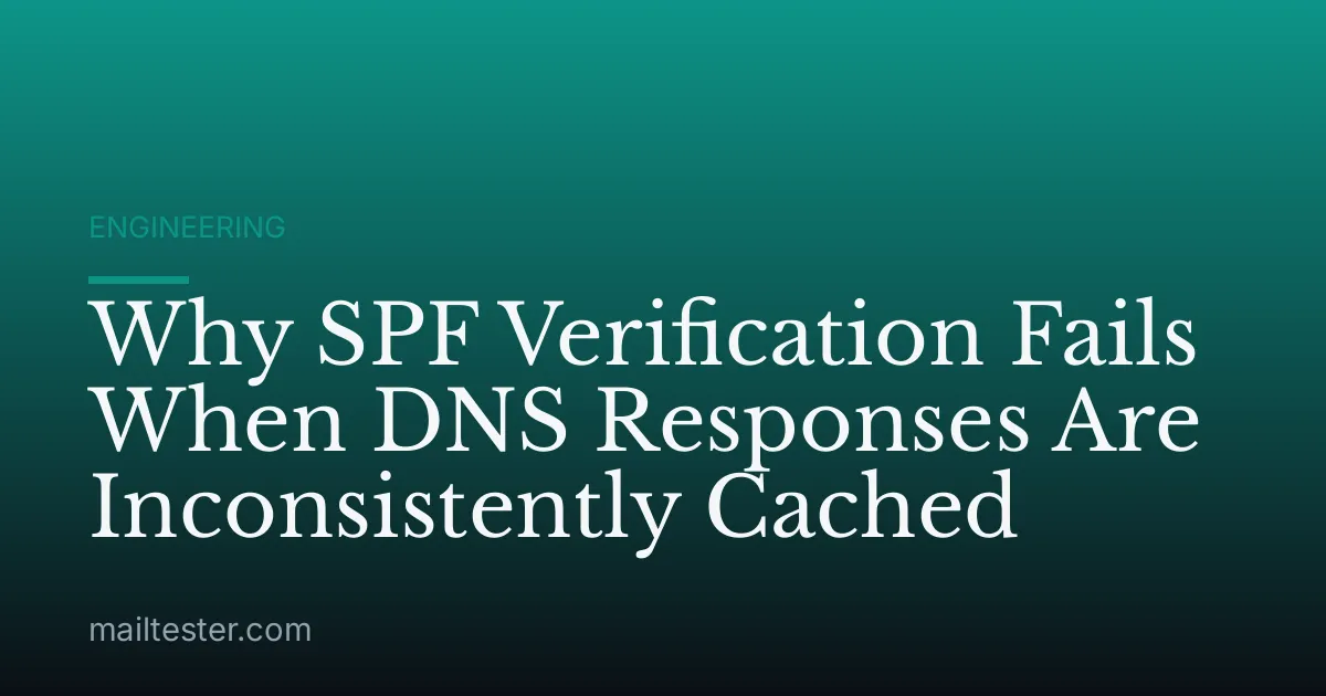 Why SPF Verification Fails When DNS Responses Are Inconsistently Cached