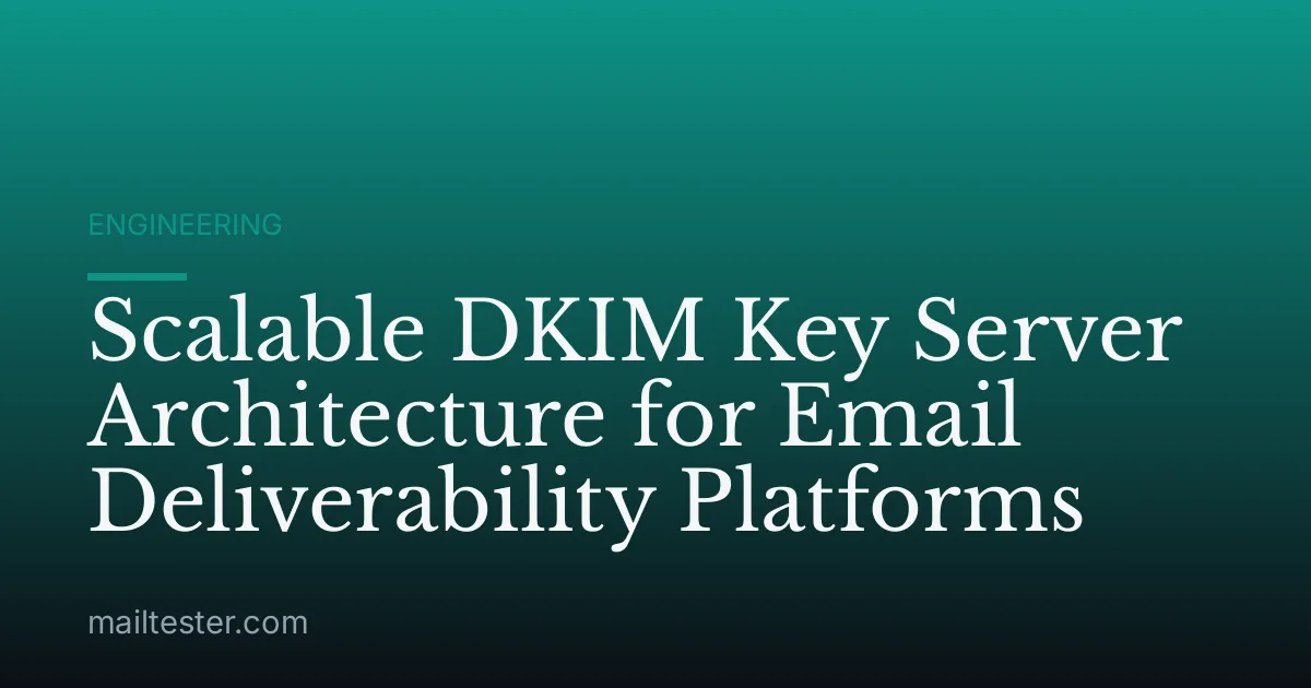 Scalable DKIM Key Server Architecture for Email Deliverability Platforms