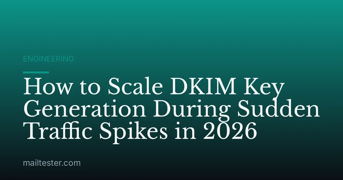 How to Scale DKIM Key Generation During Sudden Traffic Spikes in 2026