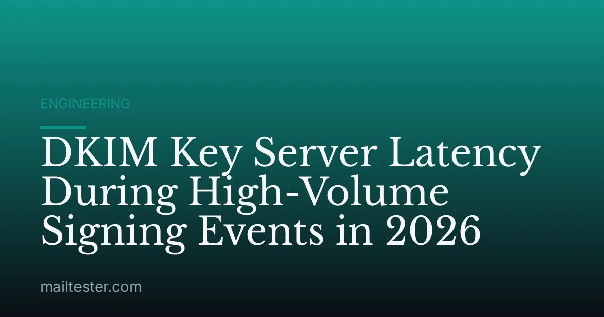 DKIM Key Server Latency During High-Volume Signing Events in 2026