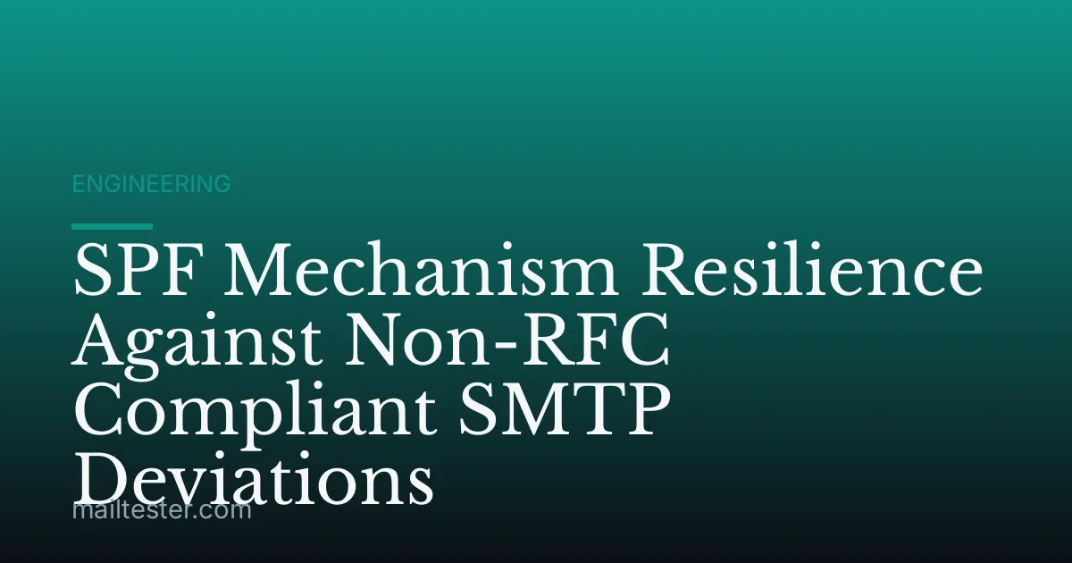SPF Mechanism Resilience Against Non-RFC Compliant SMTP Deviations