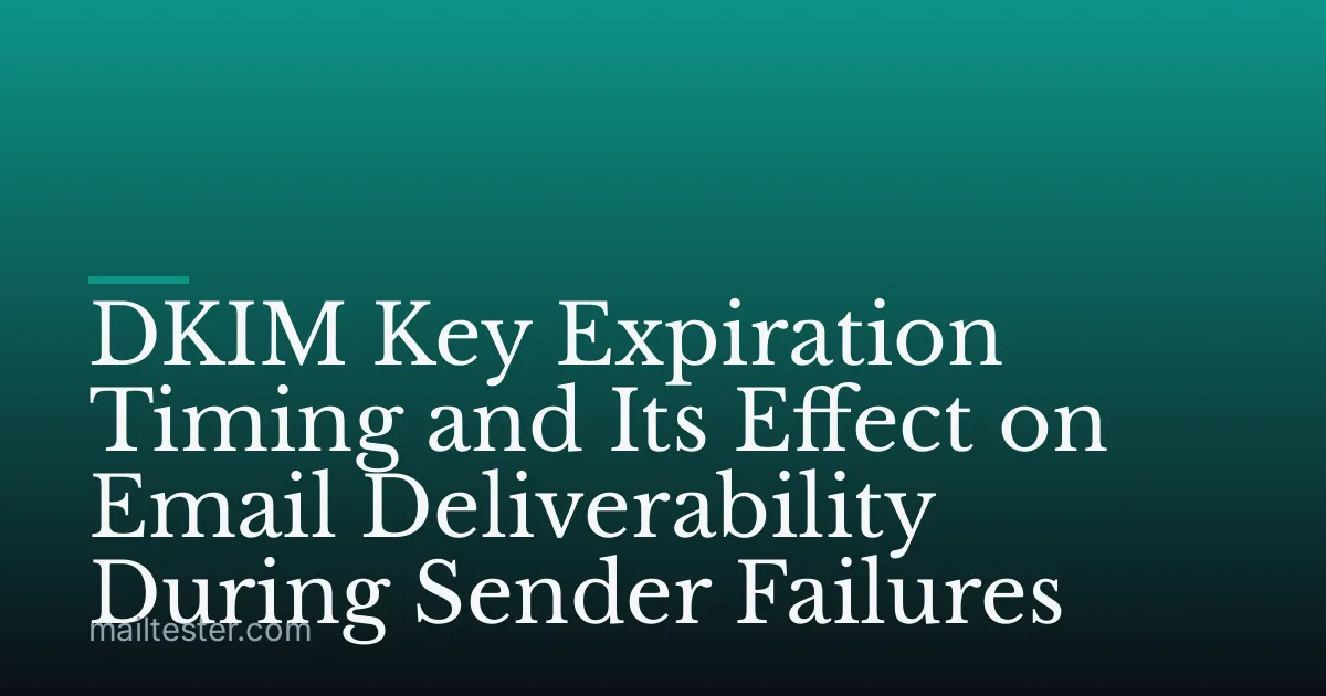 DKIM Key Expiration Timing and Its Effect on Email Deliverability During Sender Failures