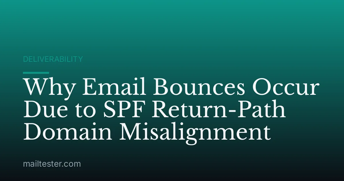 Why Email Bounces Occur Due to SPF Return-Path Domain Misalignment