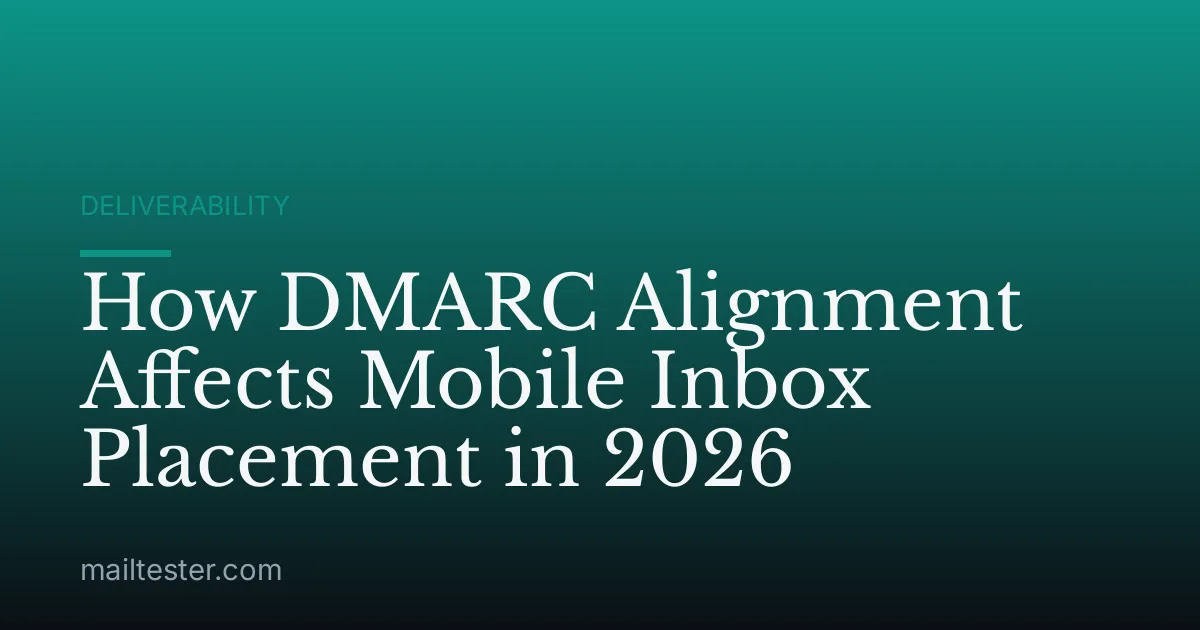 How DMARC Alignment Affects Mobile Inbox Placement in 2026
