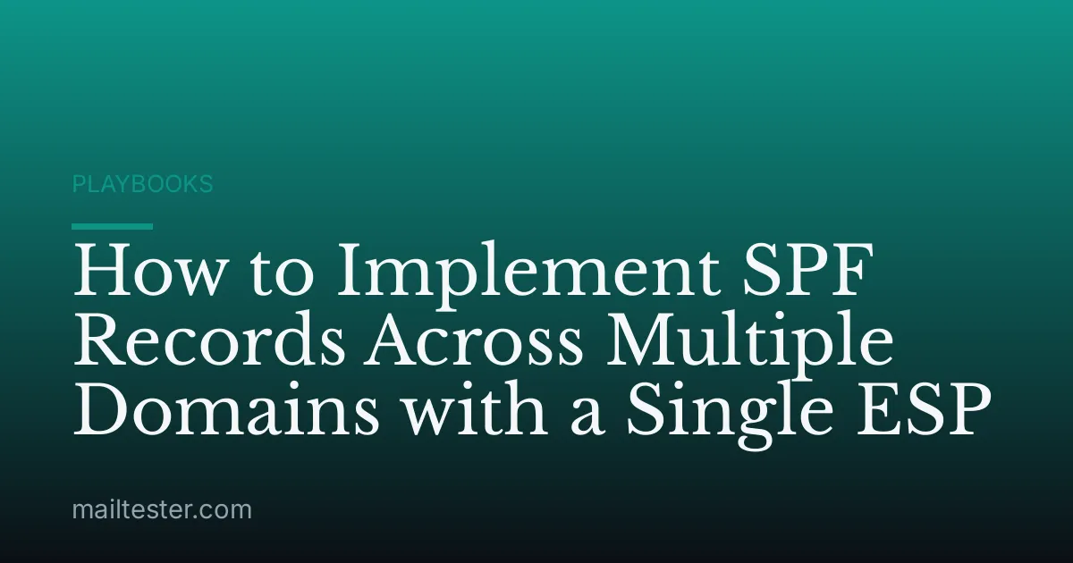 How to Implement SPF Records Across Multiple Domains with a Single ESP