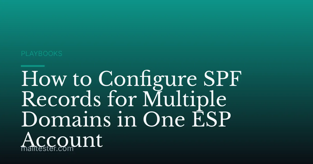 How to Configure SPF Records for Multiple Domains in One ESP Account