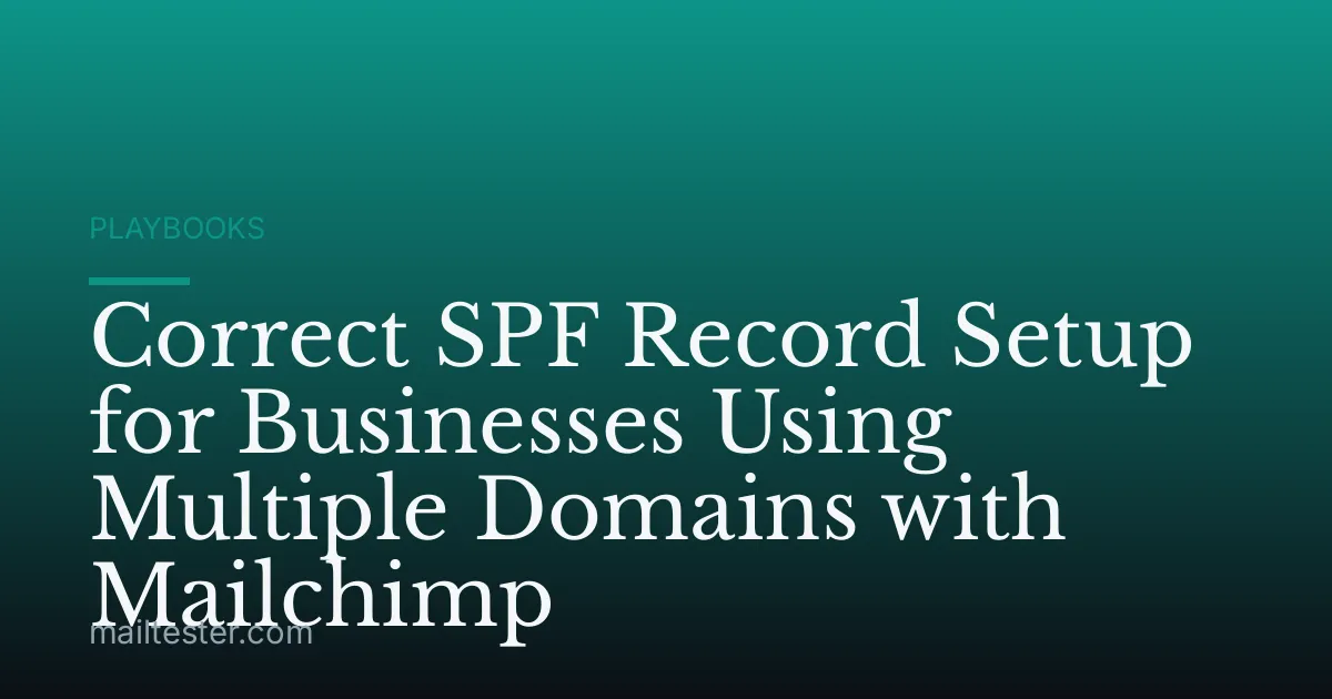 Correct SPF Record Setup for Businesses Using Multiple Domains with Mailchimp