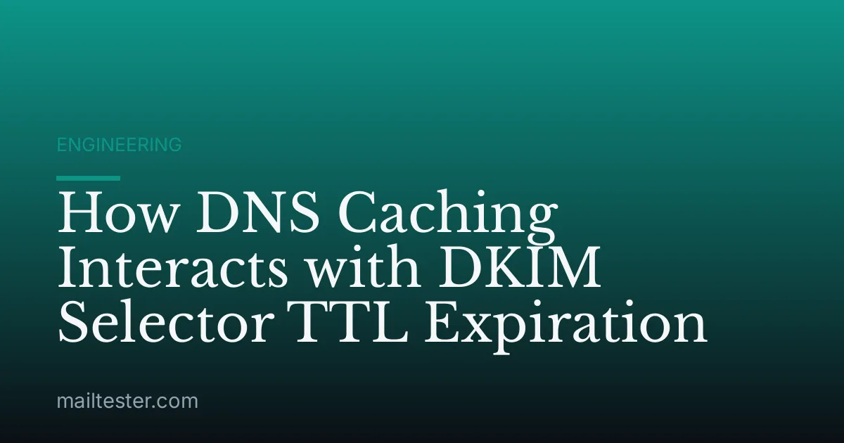 How DNS Caching Interacts with DKIM Selector TTL Expiration