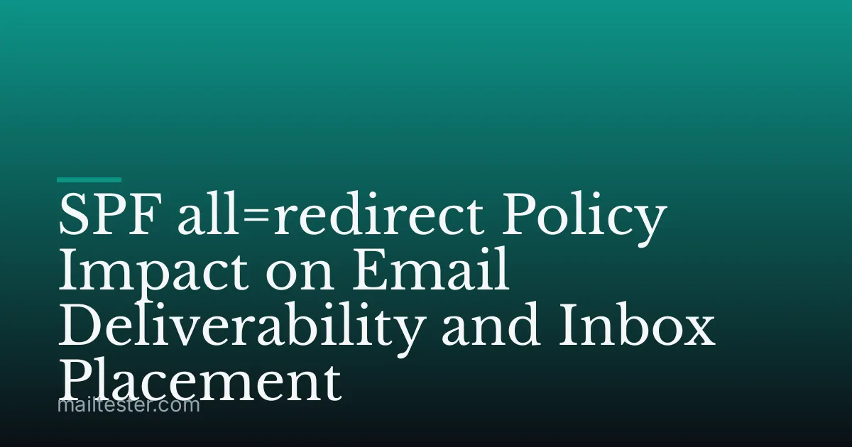 SPF all=redirect Policy Impact on Email Deliverability and Inbox Placement