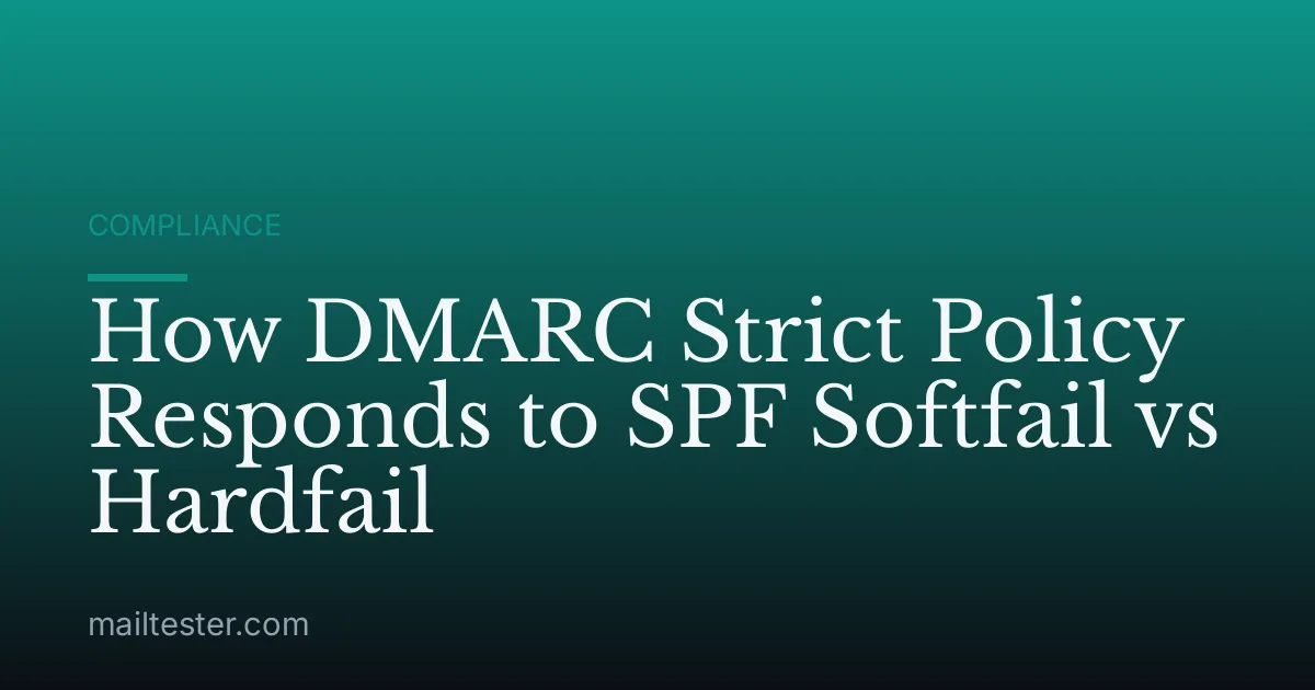 How DMARC Strict Policy Responds to SPF Softfail vs Hardfail
